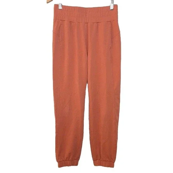 Joy Lab Sweatpants Orange Women Size XS / S Joggers High Waist With Pockets - Picture 1 of 10